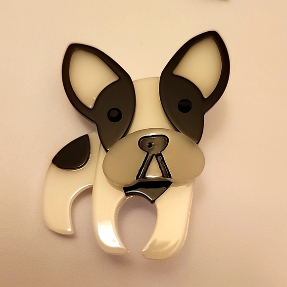 Fashion Jewelry Other - Puppy Dog Brooch Enamel Acrylic